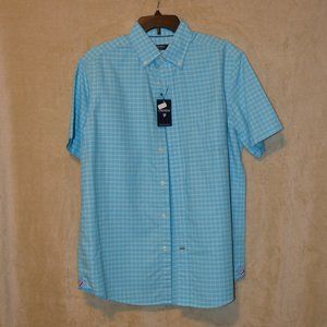 Men’s Size M Cremieux Classic Short-Sleeve Button-Down Shirt, NWT